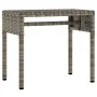 Tumbonas con capota y mesa 2 uds ratán sintético gris by , Loungers - Ref: Foro24-3261571, Price: 401,87 €, Discount: %
