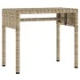 Tumbonas con capota y mesa 2 uds ratán sintético beige by , Loungers - Ref: Foro24-3261573, Price: 410,19 €, Discount: %