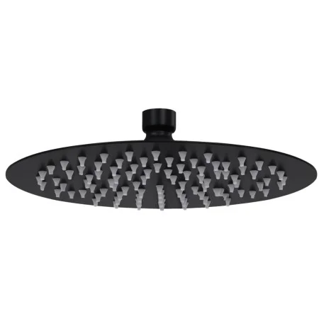 Cabezal de ducha efecto lluvia acero inox redondo negro 20 cm de vidaXL, Cabezales de ducha - Ref: Foro24-147690, Precio: 17,...
