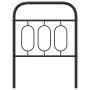 Cabecero de metal negro 75 cm de , Cabeceros y pies de cama - Ref: Foro24-377143, Precio: 32,48 €, Descuento: %