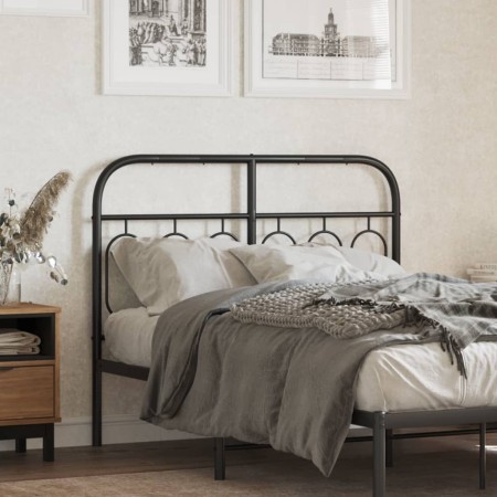 Cabecero de metal negro 120 cm de , Cabeceros y pies de cama - Ref: Foro24-377148, Precio: 42,62 €, Descuento: %