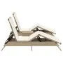 Tumbonas con mesita 2 unidades ratán sintético beige by , Loungers - Ref: Foro24-4002714, Price: 294,48 €, Discount: %