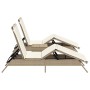 Tumbonas con mesita 2 unidades ratán sintético beige de , Tumbonas - Ref: Foro24-4002714, Precio: 313,33 €, Descuento: %