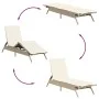 Tumbonas con mesita 2 unidades ratán sintético beige by , Loungers - Ref: Foro24-4002714, Price: 294,48 €, Discount: %