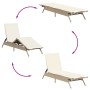 Tumbonas con mesita 2 unidades ratán sintético beige de , Tumbonas - Ref: Foro24-4002714, Precio: 313,33 €, Descuento: %