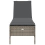 Tumbona con cojín ratán sintético con cojín gris de , Tumbonas - Ref: Foro24-4002721, Precio: 149,27 €, Descuento: %