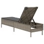 Tumbona con cojín ratán sintético con cojín gris de , Tumbonas - Ref: Foro24-4002721, Precio: 149,27 €, Descuento: %