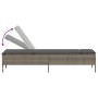 Tumbona con cojín ratán sintético con cojín gris de , Tumbonas - Ref: Foro24-4002721, Precio: 149,27 €, Descuento: %