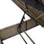 Tumbona con cojín ratán sintético con cojín gris de , Tumbonas - Ref: Foro24-4002721, Precio: 149,27 €, Descuento: %