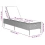 Sun lounger with synthetic rattan and grey cushion by , Loungers - Ref: Foro24-4002721, Price: 156,11 €, Discount: %