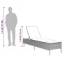 Sun lounger with synthetic rattan and grey cushion by , Loungers - Ref: Foro24-4002721, Price: 156,11 €, Discount: %