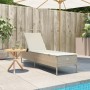 Tumbona con cojín ratán sintético beige de , Tumbonas - Ref: Foro24-4002723, Precio: 168,64 €, Descuento: %