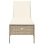 Tumbona con cojín ratán sintético beige de , Tumbonas - Ref: Foro24-4002723, Precio: 161,74 €, Descuento: %