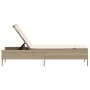 Tumbona con cojín ratán sintético beige de , Tumbonas - Ref: Foro24-4002723, Precio: 161,74 €, Descuento: %