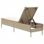 Tumbona con cojín ratán sintético beige de , Tumbonas - Ref: Foro24-4002723, Precio: 161,74 €, Descuento: %
