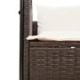 Tumbona doble con techo y cortinas ratán sintético marrón by , Loungers - Ref: Foro24-4002756, Price: 229,68 €, Discount: %
