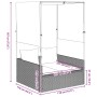Tumbona doble con techo y cortinas ratán sintético marrón de , Tumbonas - Ref: Foro24-4002756, Precio: 233,72 €, Descuento: %