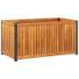 Jardinera de madera maciza de acacia y acero 85x45x44 cm de , Maceteros y jardineras - Ref: Foro24-367611, Precio: 111,86 €, ...