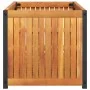 Jardinera de madera maciza de acacia y acero 85x45x44 cm de , Maceteros y jardineras - Ref: Foro24-367611, Precio: 111,86 €, ...