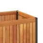 Jardinera de madera maciza de acacia y acero 85x45x44 cm de , Maceteros y jardineras - Ref: Foro24-367611, Precio: 111,86 €, ...