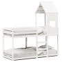 Bunk bed with solid white pine wood roof 90x190 cm by , Beds and slatted bases - Ref: Foro24-3282006, Price: 241,71 €, Discou...