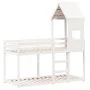 Bunk bed with solid white pine wood roof 90x190 cm by , Beds and slatted bases - Ref: Foro24-3282006, Price: 241,71 €, Discou...