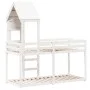 Bunk bed with solid white pine wood roof 90x190 cm by , Beds and slatted bases - Ref: Foro24-3282006, Price: 241,71 €, Discou...