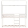Cama litera con techo madera maciza de pino blanco 90x200 cm de , Camas y somieres - Ref: Foro24-3282120, Precio: 268,08 €, D...