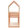 Cama litera con techo madera maciza pino marrón 80x200 cm de , Camas y somieres - Ref: Foro24-3281996, Precio: 242,01 €, Desc...