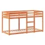 Cama litera con techo madera maciza pino marrón 80x200 cm de , Camas y somieres - Ref: Foro24-3281996, Precio: 242,01 €, Desc...