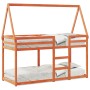 Cama litera con techo madera maciza pino marrón 90x190 cm de , Camas y somieres - Ref: Foro24-3282086, Precio: 192,14 €, Desc...
