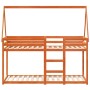 Cama litera con techo madera maciza pino marrón 90x190 cm de , Camas y somieres - Ref: Foro24-3282086, Precio: 192,14 €, Desc...