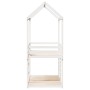 Cama litera con techo madera maciza de pino blanco 80x200 cm de , Camas y somieres - Ref: Foro24-3282122, Precio: 234,46 €, D...