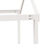 Cama litera con techo madera maciza de pino blanco 80x200 cm de , Camas y somieres - Ref: Foro24-3282122, Precio: 234,46 €, D...