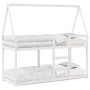 Cama litera con techo madera maciza de pino blanco 75x190 cm de , Camas y somieres - Ref: Foro24-3282090, Precio: 200,11 €, D...