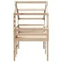 Cama alta con techo madera maciza de pino 90x200 cm de , Camas y somieres - Ref: Foro24-3281977, Precio: 261,82 €, Descuento: %