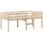Cama alta con techo madera maciza de pino 90x200 cm de , Camas y somieres - Ref: Foro24-3281977, Precio: 261,82 €, Descuento: %