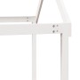 Cama alta con techo madera maciza de pino blanco 80x200 cm de , Camas y somieres - Ref: Foro24-3282136, Precio: 249,77 €, Des...