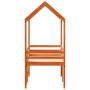 Cama alta con techo madera maciza de pino marrón cera 90x200 cm de , Camas y somieres - Ref: Foro24-3282134, Precio: 243,88 €...
