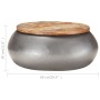 Mesa de centro madera maciza reciclada gris 68x68x30 cm de vidaXL, Mesas de centro - Ref: Foro24-323530, Precio: 111,08 €, De...