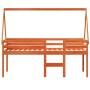 Cama alta con techo madera maciza de pino marrón cera 75x190 cm de , Camas y somieres - Ref: Foro24-3282103, Precio: 186,24 €...