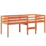 Cama alta con techo madera maciza de pino marrón cera 75x190 cm de , Camas y somieres - Ref: Foro24-3282103, Precio: 186,24 €...
