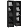 CD-Regal 2 Stück schwarzes Sperrholz 21x16x93,5 cm von vidaXL, CD- und DVD-Speicher - Ref: Foro24-802697, Preis: 51,85 €, Rab...