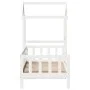 Sofá cama con techo madera maciza de pino blanco 90x200 cm de , Camas y somieres - Ref: Foro24-3282211, Precio: 182,41 €, Des...