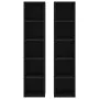 CD rack 2 pcs black plywood 21x16x93.5 cm by vidaXL, CD and DVD storage - Ref: Foro24-802697, Price: 51,85 €, Discount: %