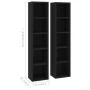 CD-Regal 2 Stück schwarzes Sperrholz 21x16x93,5 cm von vidaXL, CD- und DVD-Speicher - Ref: Foro24-802697, Preis: 51,85 €, Rab...