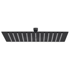 Black square stainless steel rain effect shower head 30x30 cm by vidaXL, shower heads - Ref: Foro24-147697, Price: 29,21 €, D...