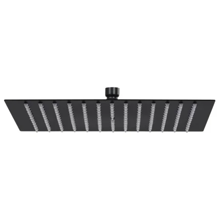 Black square stainless steel rain effect shower head 30x30 cm by vidaXL, shower heads - Ref: Foro24-147697, Price: 29,21 €, D...
