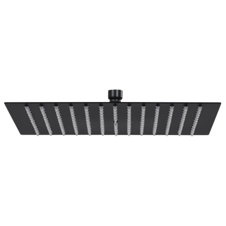 Cabezal ducha efecto lluvia acero inox cuadrado negro 30x30 cm de vidaXL, Cabezales de ducha - Ref: Foro24-147697, Precio: 27...