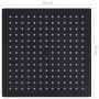 Cabezal ducha efecto lluvia acero inox cuadrado negro 30x30 cm de vidaXL, Cabezales de ducha - Ref: Foro24-147697, Precio: 27...